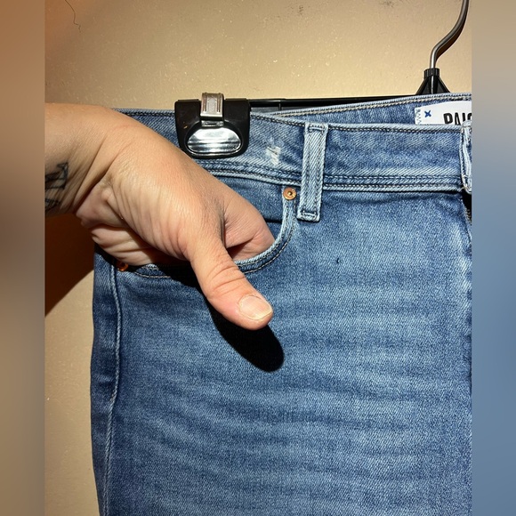 Paige Claudine flare distressed jeans high rise size 32 - Picture 2 of 5